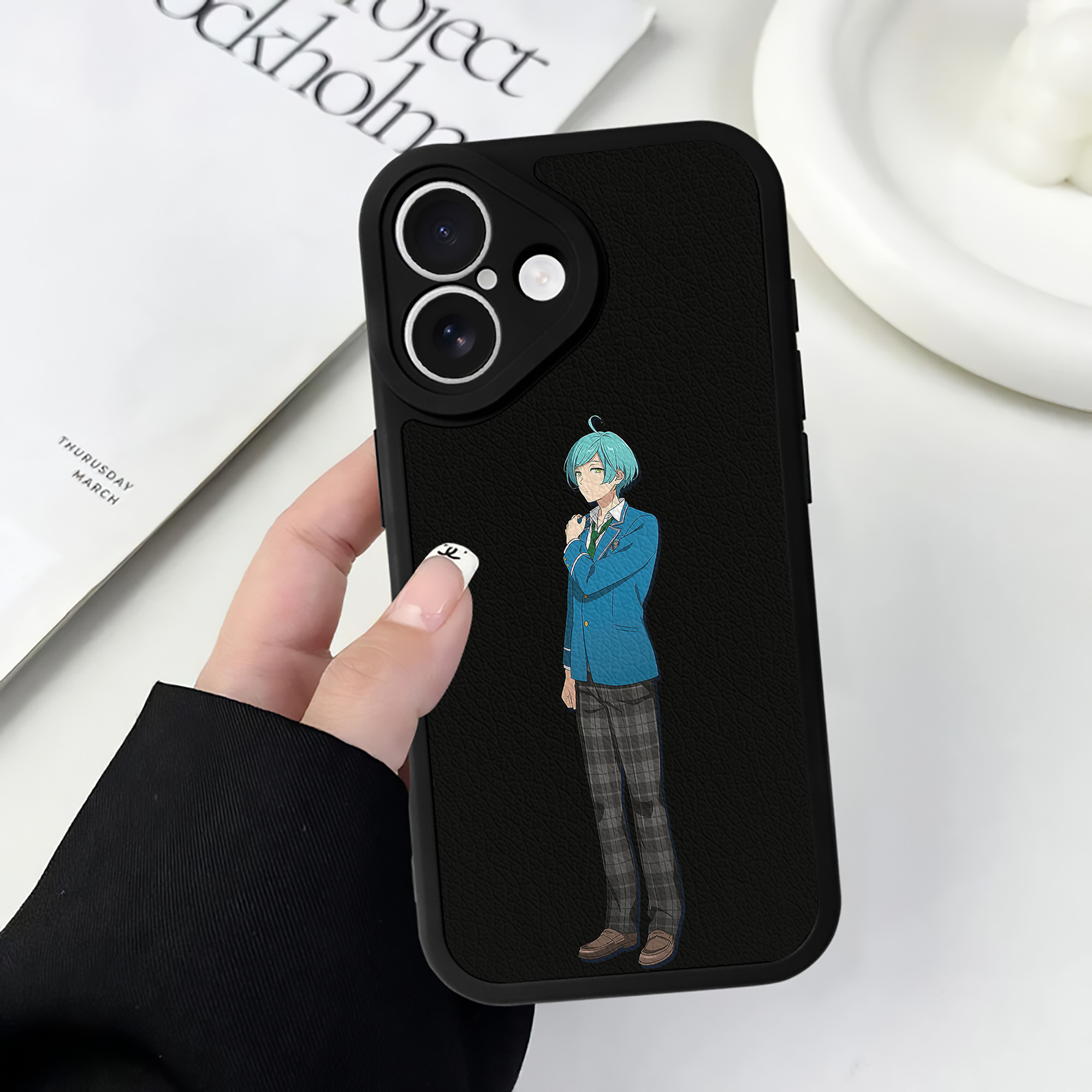 （画像用） あんさんぶるスターズ! Ensemble Stars 【iPhone 16シリーズ対応】シリコンスマホケース（レザー調） 材質：シリコン